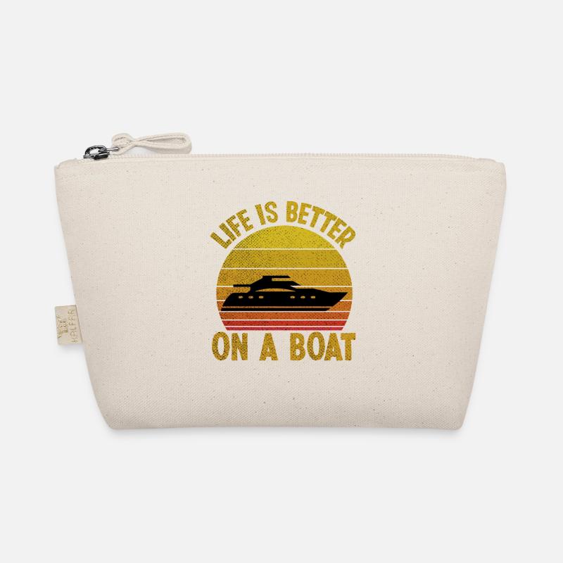 Das Leben ist besser auf einem Boot Lustiges See-Sommerboot Bio-Täschchen