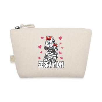 Zebra Mama Muttertag Mom Mutter für eine Mama - Bio-Täschchen - Natur - Vorne