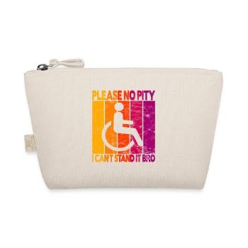 Vintage Wheelchair User Wheelchair - Organic Pouch - nature - Front