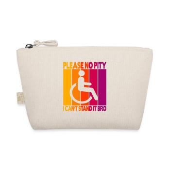 Vintage Wheelchair User Wheelchair - Organic Pouch - nature - Front