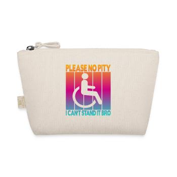 Vintage Wheelchair User Wheelchair - Organic Pouch - nature - Front