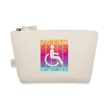 Vintage Wheelchair User Wheelchair - Organic Pouch - nature - Front