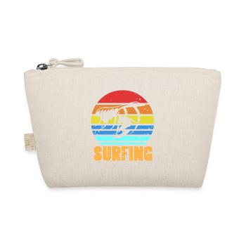 Rétro Vintage Graphique Sun Surfing Waves T-Shirt - Trousse biologique - nature - Devant