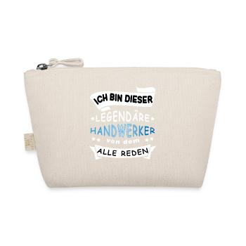 Ich bin dieser LEGENDÄRE HANDWERKER Spruch - Bio-Täschchen - Natur - Vorne