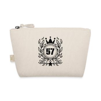 57 - Born year Year of birth 1957 - Organic Pouch - nature - Front