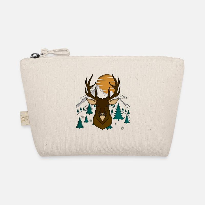 Red deer antlers with deer antlers Organic Pouch