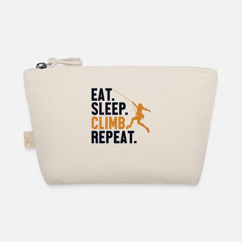 Eat Sleep Climb Repeat Alpinklettern - Bio-Täschchen - Natur