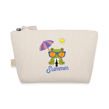 Fröhlicher Sommerfrosch - Bio-Täschchen - Natur - Vorne