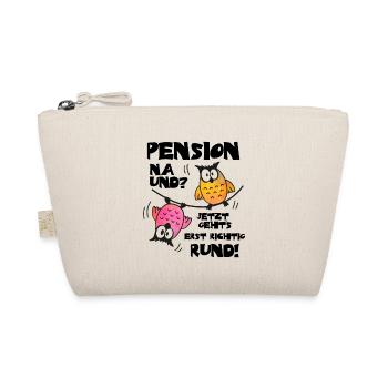 Geschenk Rente Pension Mann Frau Rentner - Bio-Täschchen - Natur - Vorne