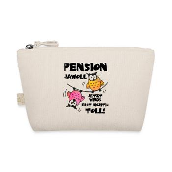 Geschenk Rente Pension Mann Frau Rentner - Bio-Täschchen - Natur - Vorne