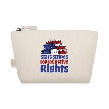 Stars Stripes Reproductive Rights Womens July 4th - Organic Pouch - nature - Front