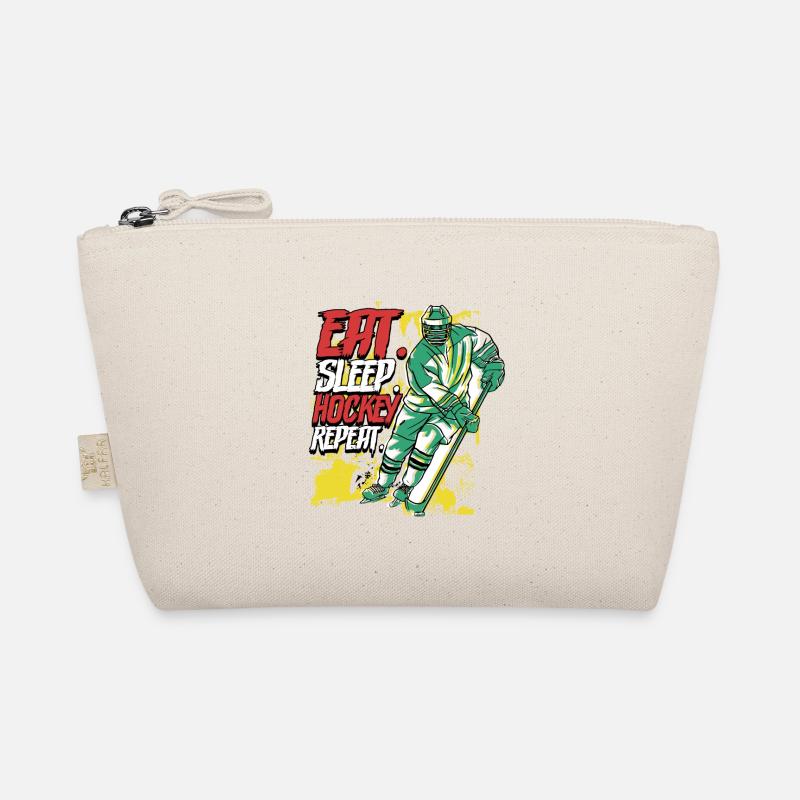 Eat Sleep Hockey Repeat Eishockey Bio-Täschchen