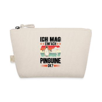 Ich mag einfach Pinguine - Bio-Täschchen - Natur - Vorne