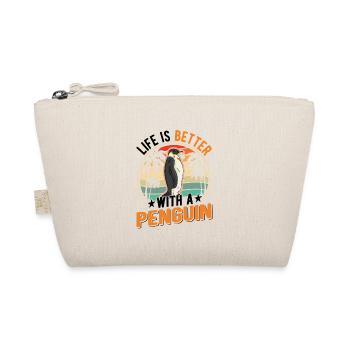 Life is better with a Penguin Pinguin - Organic Pouch - nature - Front