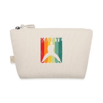 Retro Vintage Karate Silhouette 70s 80s - Organic Pouch - nature - Front