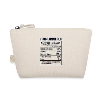 Programmierer Nährwertangaben Developer Coder - Bio-Täschchen - Natur - Vorne