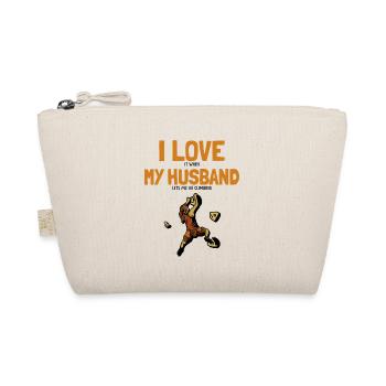 I love my Husband Climbing Bouldering Indoor - Organic Pouch - nature - Front