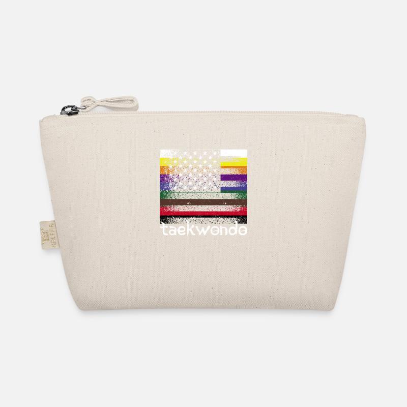 Drapeau américain Blanc Couleurs de ceinture noire Trousse biologique