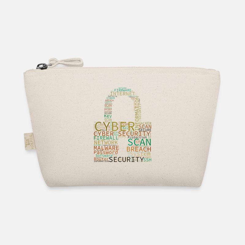 Cyber Security Wordcloud Padlock Organic Pouch
