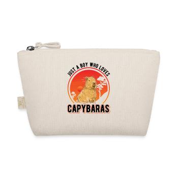 Just a Boy who loves Capybaras Capybara Junge - Organic Pouch - nature - Front
