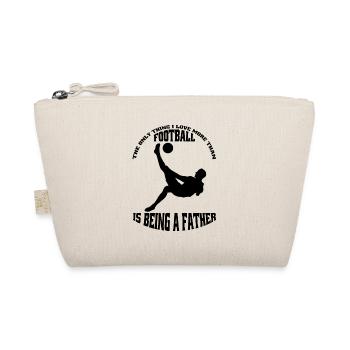 Football Father Football Coach Papa Football Player - Organic Pouch - nature - Front
