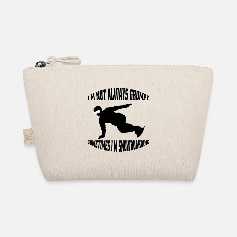 Snowboard Spruch Snowboardfahrer Wintersport Bio-Täschchen