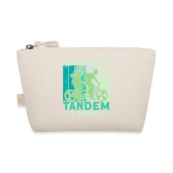 Professional Tandem Captain Couple Cycling - Organic Pouch - nature - Front