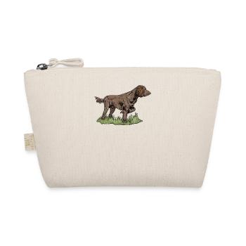 Jäger Jagd Drückjagd Deutsch Langhaar Geschenk - Bio-Täschchen - Natur - Vorne