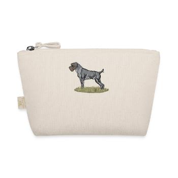 Deutsch Drahthaar I Jagdhund Vorstehhund Geschenk - Bio-Täschchen - Natur - Vorne