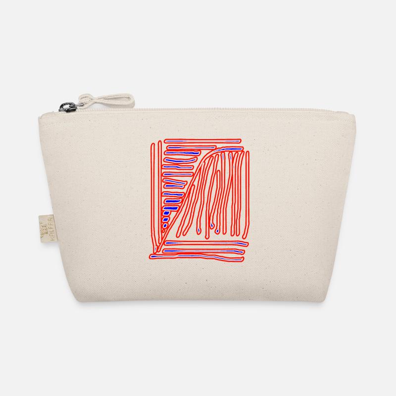 kaligraphy drawing blue red Organic Pouch