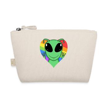 Alien Lgbt Regenbogen Farben - Bio-Täschchen - Natur - Vorne