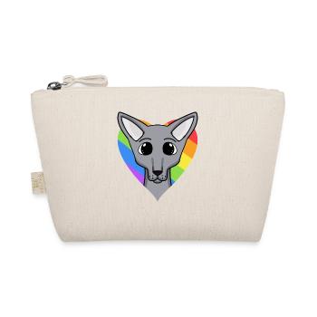 LGBT Cat Sphynx Rainbow - Organic Pouch - nature - Front
