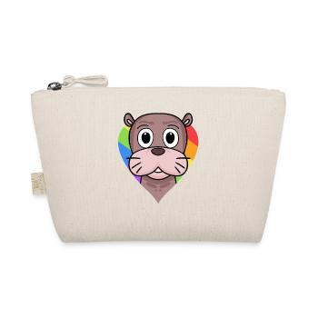 Seelöwe Lgbt Regenbogen Farben - Bio-Täschchen - Natur - Vorne