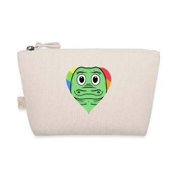 Krokodil Lgbt Regenbogen Farben - Bio-Täschchen - Natur - Vorne