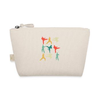 Vintage Martial Arts Fun Karate Taekwondo Boxes - Organic Pouch - nature - Front