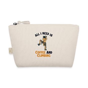 Coffee and Climbing Alpine Outdoor Speed Sport - Organic Pouch - nature - Front