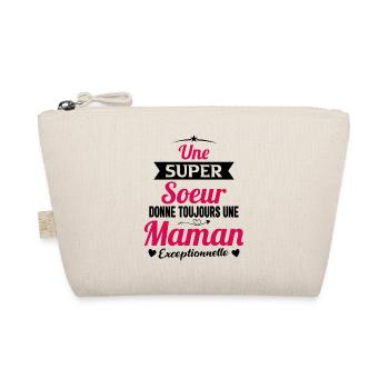 Super soeur cadeau drôle future maman - Trousse biologique - nature - Devant