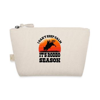 Rodeo Western Cowboy Wild West Retro Horse - Organic Pouch - nature - Front