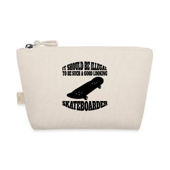 Skateboard Sakten Skateboarding Longboard Skater - Bio-Täschchen - Natur - Vorne