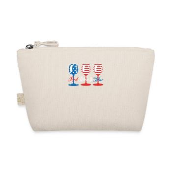 Red Wine & Blue Wine Glasses Red White Blue 4th of - Organic Pouch - nature - Front