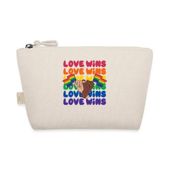 LGBTQ Love Wins Human Right Rainbow - Organic Pouch - nature - Front