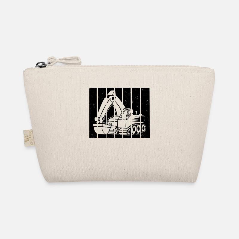 Baggerfahrer Geschenk Retro Sunset Bio-Täschchen