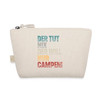 Campen Camping Retro Vintage - Bio-Täschchen - Natur - Vorne