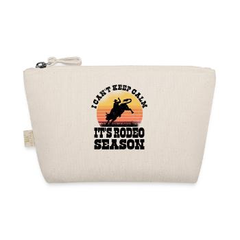 Rodeo Western Cowboy Wild West Retro Horse - Organic Pouch - nature - Front
