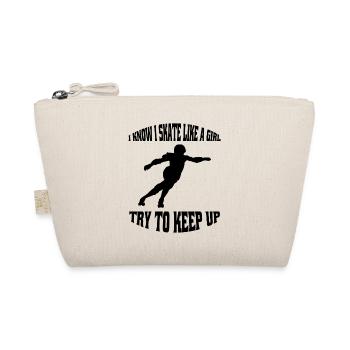 Roller Skate Girls Inliner Skater Inline Skating - Organic Pouch - nature - Front