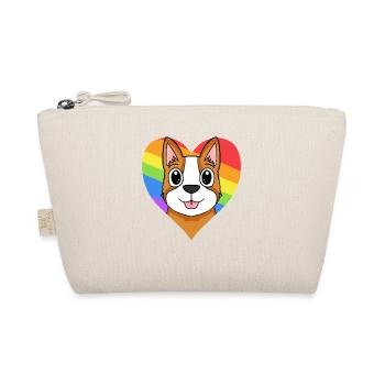 LGBT Dog Welsh Corgi Pembroke Rainbow - Organic Pouch - nature - Front