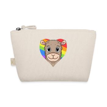 Lama Lgbt Regenbogen Farben - Bio-Täschchen - Natur - Vorne