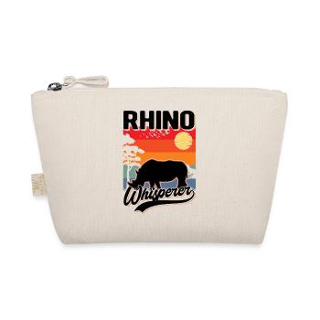 Nashorn Flüsterer Rhino Whisperer - Organic Pouch - nature - Front
