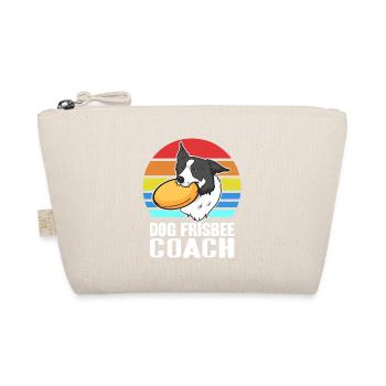 Retro Dog Frisbee Coach Awesome Coach Designs - Organic Pouch - nature - Front