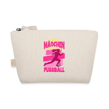 Fußball Echte Mädchen spielen Fußball - Bio-Täschchen - Natur - Vorne